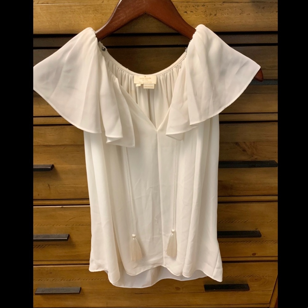 Kate spade white sleeveless blouse size small